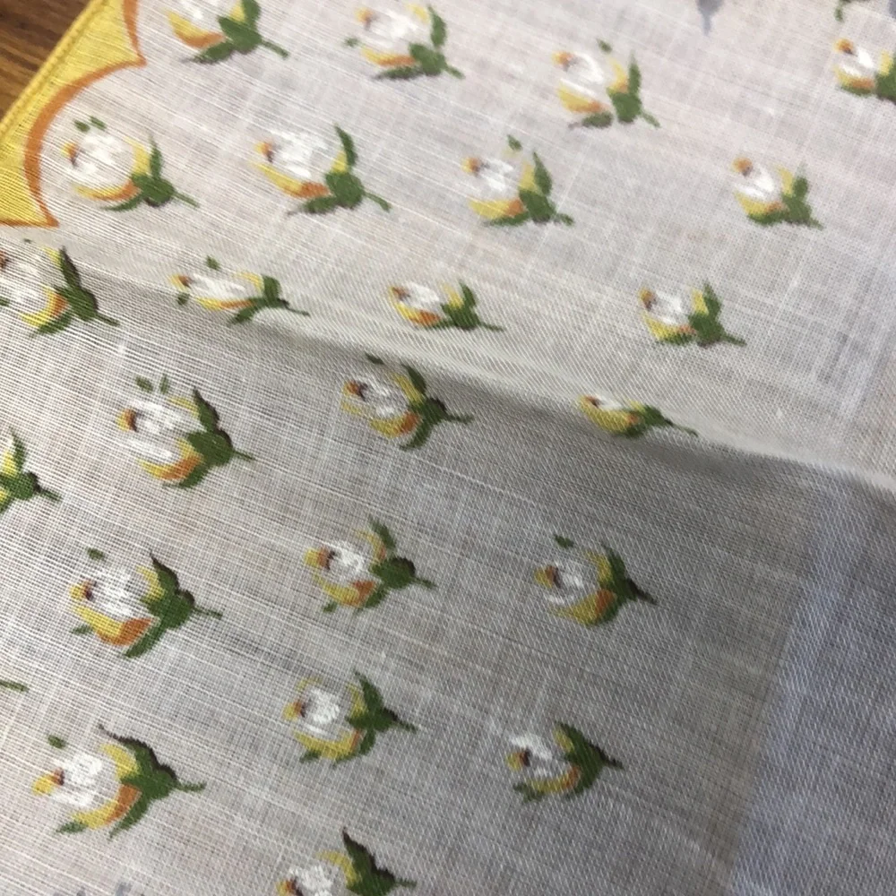 Vintage Yellow Roses Scarf
